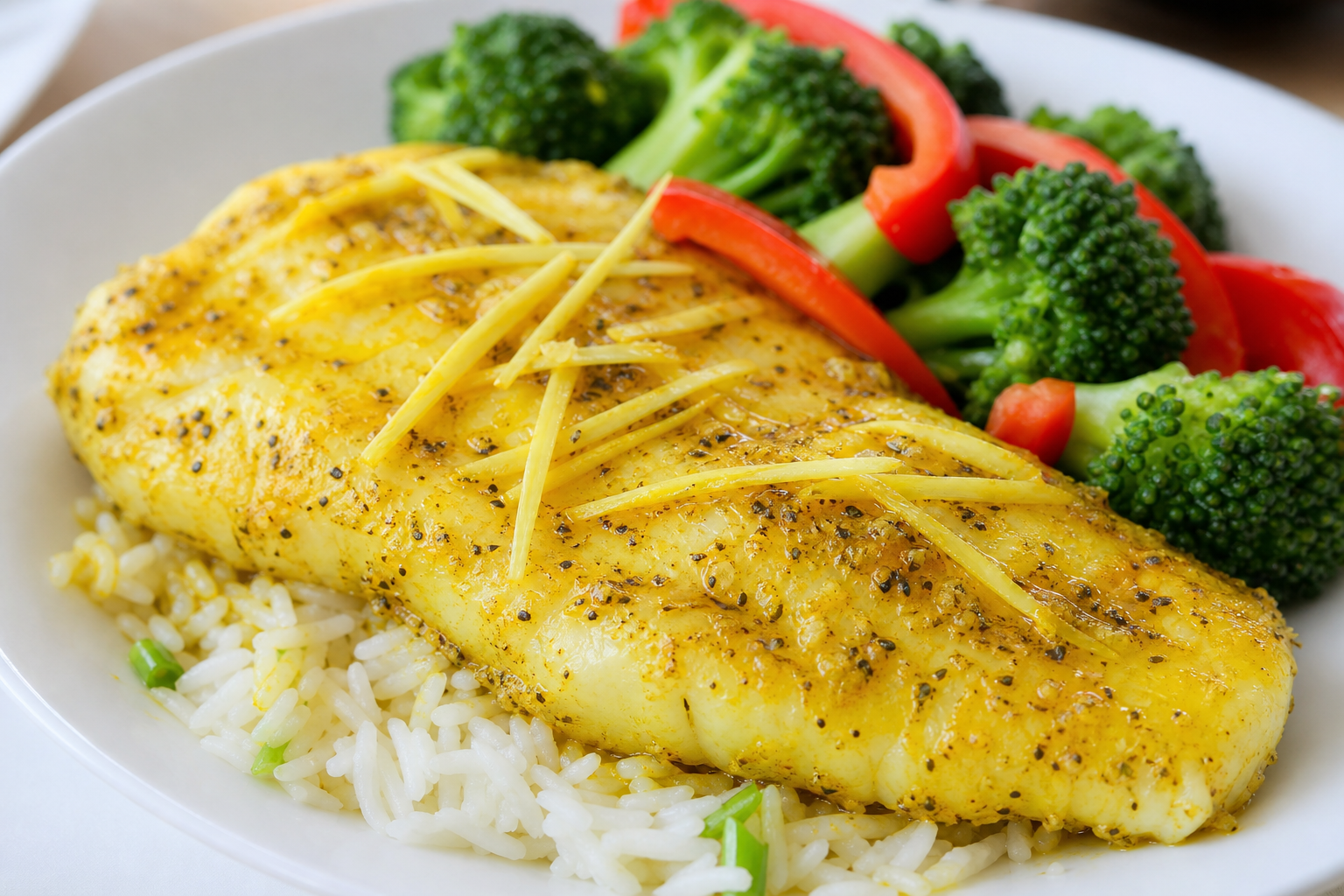 Ginger Turmeric Steamed Fish with Broccoli: A Light, Flavorful Homemade Dinner